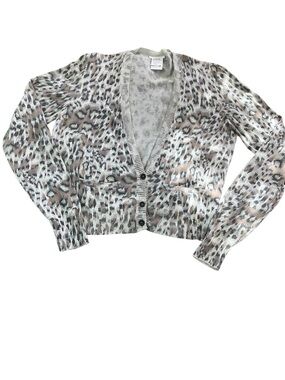 Chloé Multicolore Knit Top in Light Gray Taupe Size L